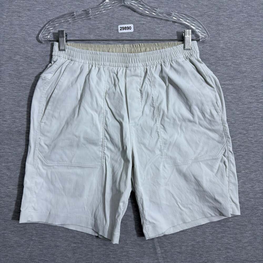 Lululemon Men’s Size Small Beige Canvas Cotton 8" Inseam Bowline Shorts